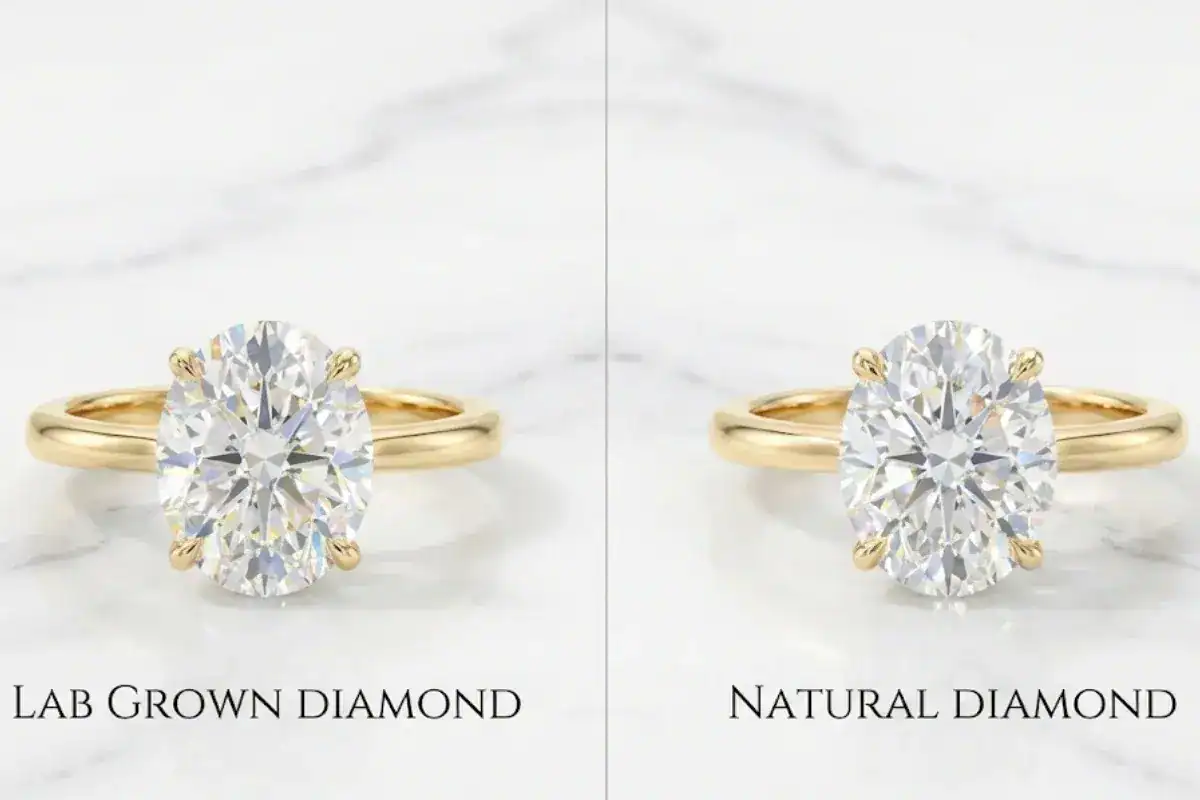 3 carat diamond ring lab grown vs natural price comparison showing 6070 percent savings