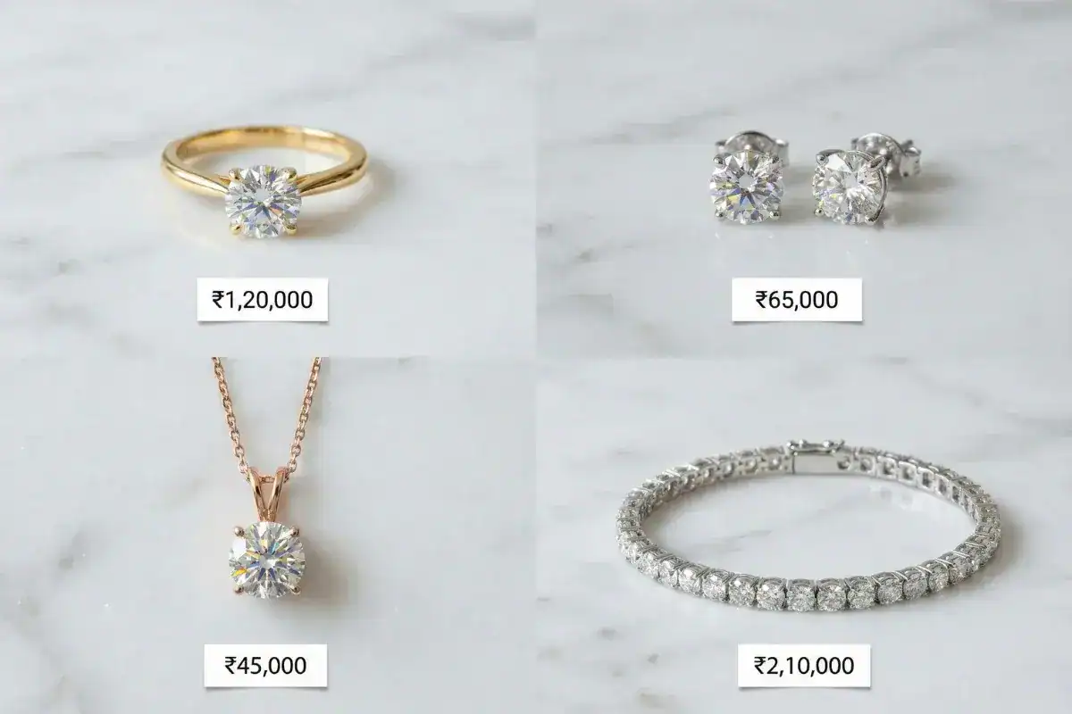 Lab grown diamond cost comparison across rings earrings pendants and bracelets
